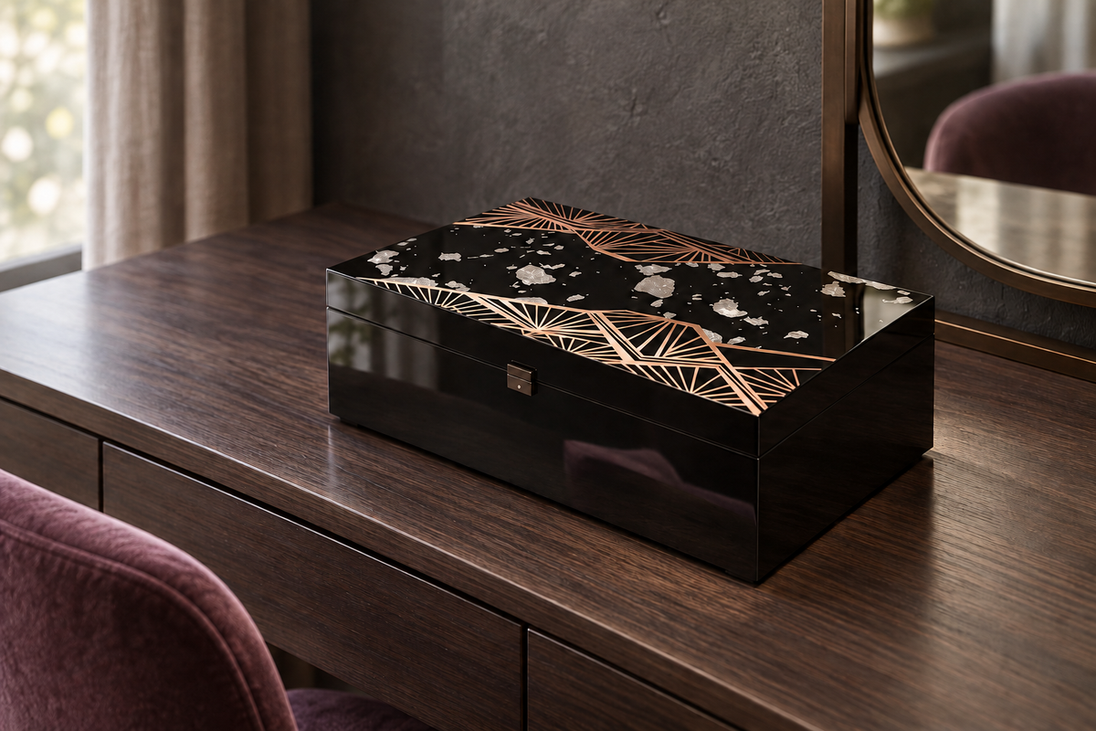 Jewelry Box — JB-01 in the home — styled concept image