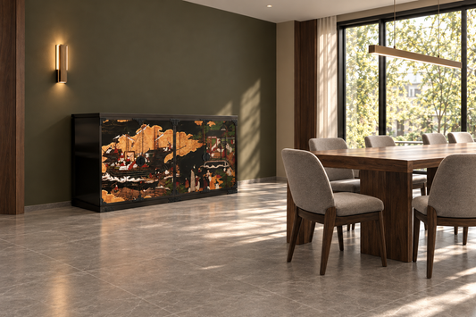 Nanban Voyage (南蛮航海) Credenza in the home — styled concept image