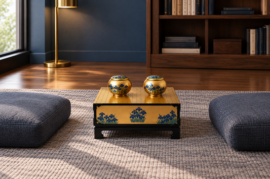 Kuro Iris (黒) Go Set in the home — styled concept image