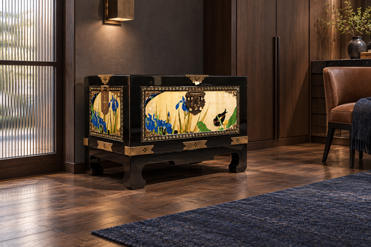 Kuro (黒) Iris Trunk in the home — styled concept image