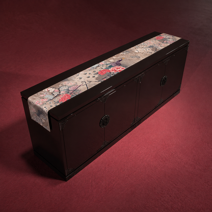 Obi Runner. Styled product image. OR-01. Cabinet is shown for styling and is not included.